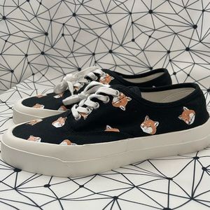 Maison Kitsune Fox Head Sneakers Women Size 7 Brand New, No Box